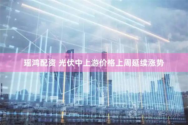 瑶鸿配资 光伏中上游价格上周延续涨势